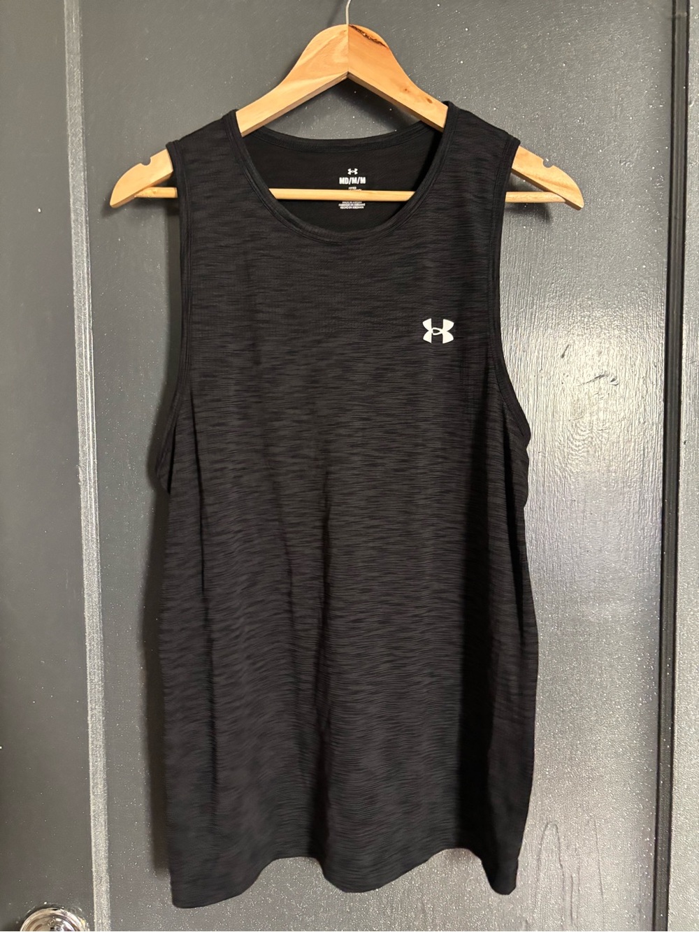 Under Armour Black Tank Top with White Logo